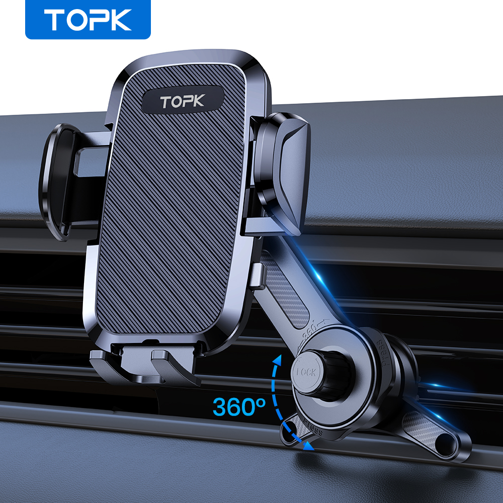Phone Accessories Hooks - TOPK Car Phone Mount Holder, 3-Point