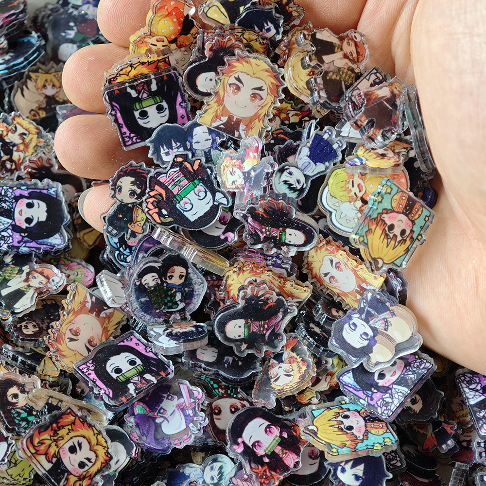 Phone Accessories Demon Slayer - 50pcs/set Demon Slayer Anime Resin Accessories