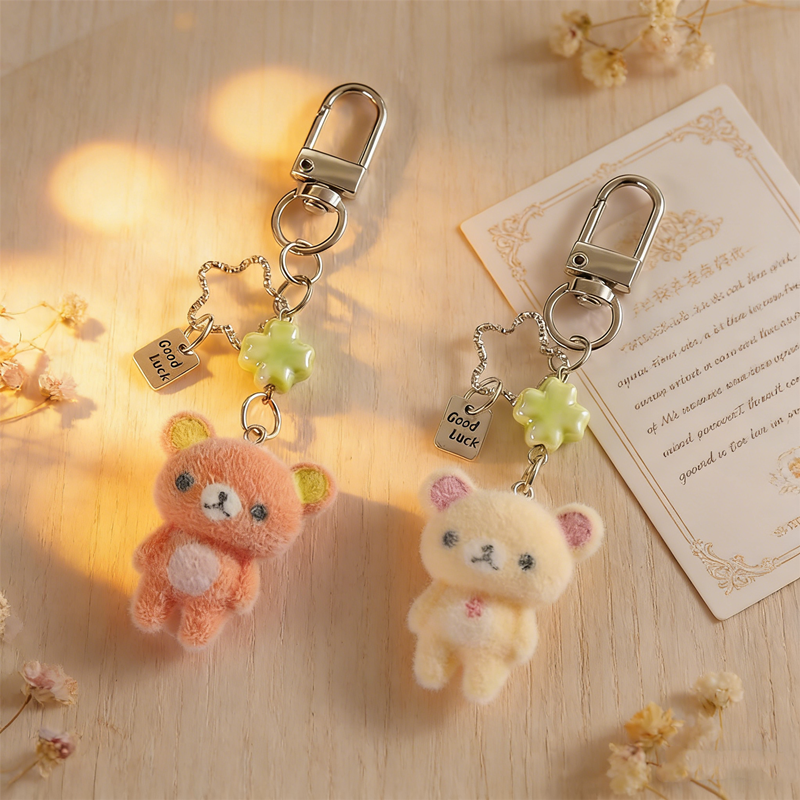 Phone Accessories Ideas - NEW Flocking Bear Phone Charm​ -