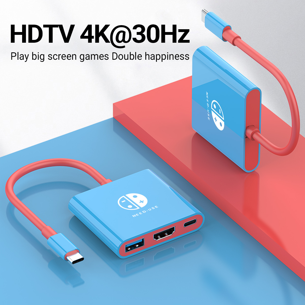 Hdmi Phone Adapter - 3-in-1 USB C HUB Type-C to