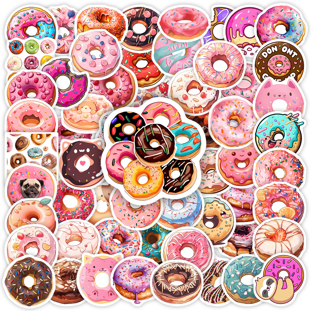 Phone Accessories For Your Car - Cute Donut Dessert Stickers DIY Kids