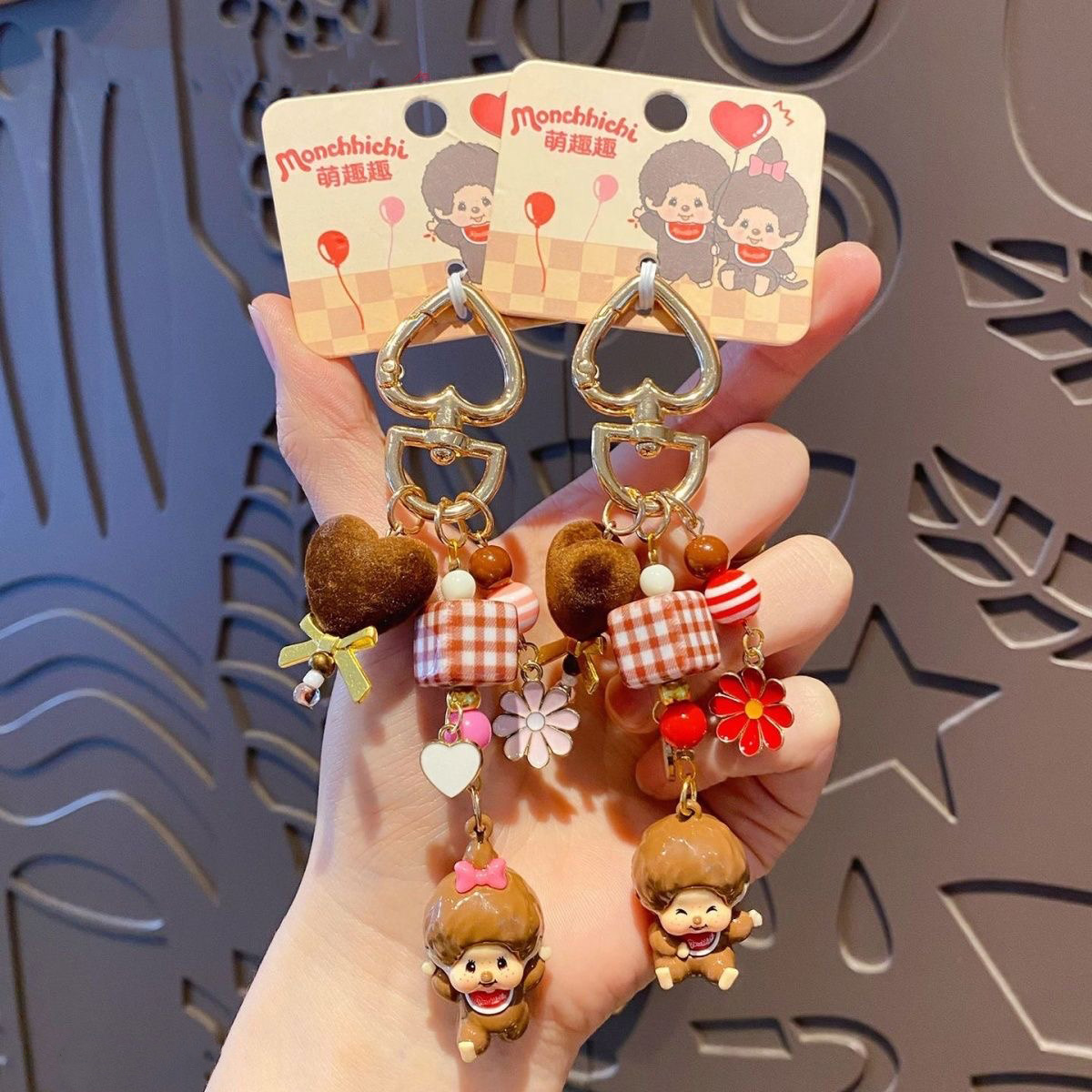 Phone Accessories For Your Car - Cute Monchhichi Mini Grain Beads DIY