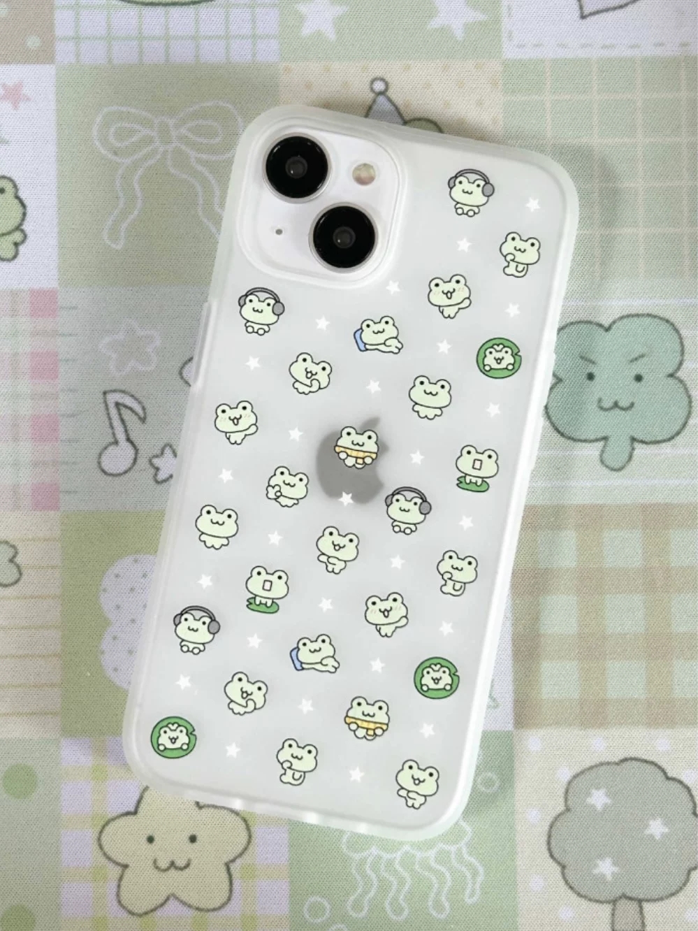 Phone Accessories Display - Full Screen Little Frog Stars Kawaii