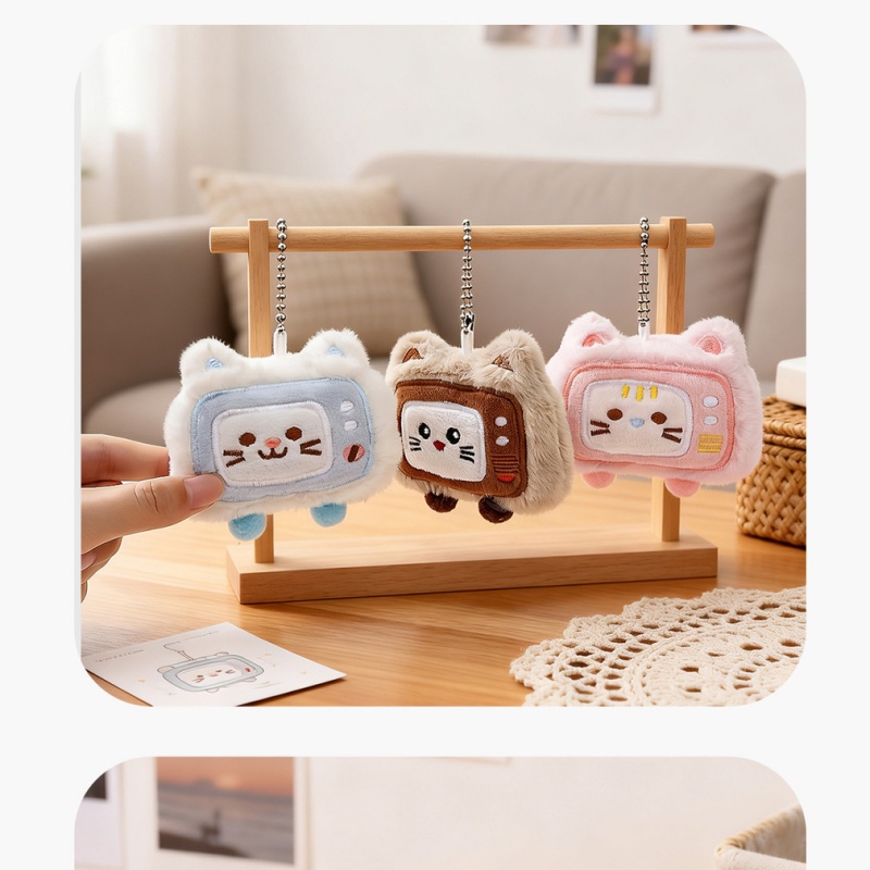 Phone Accessories Ideas - Cute Cartoon Keychain cat plush Mobile
