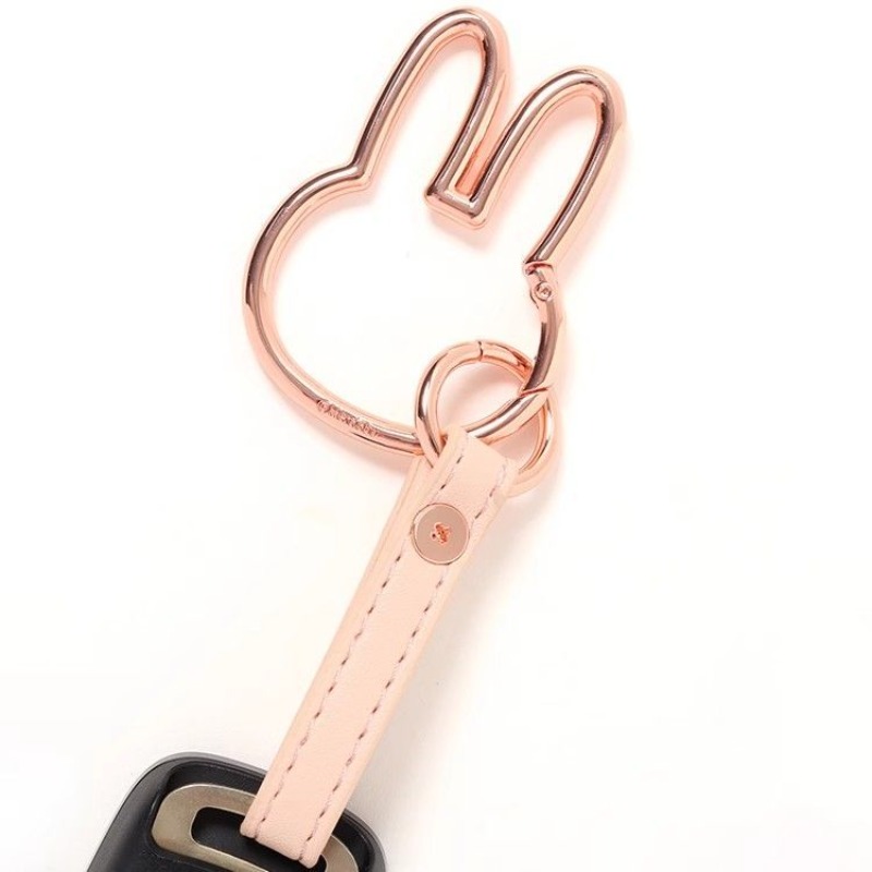 Phone Accessories For Teens - Miffy Keychain Kawaii Cartoon Rabbit Head