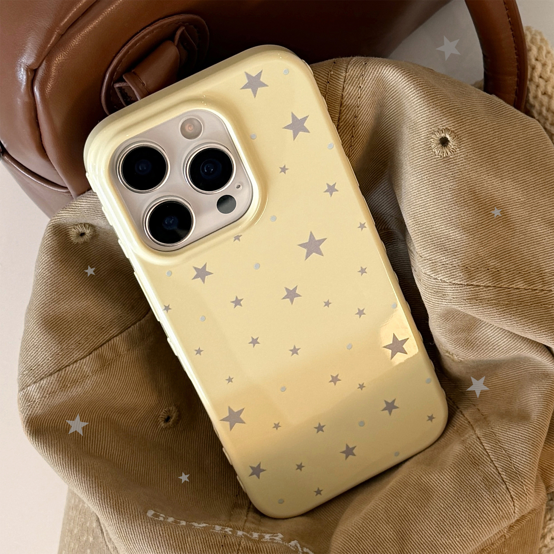 Phone Accessories Display - Korean Style Yellow Full Screen Grey