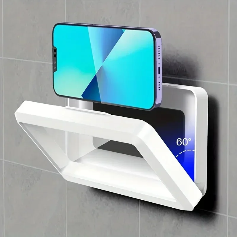 Phone Accessories Hooks - Waterproof Bathroom Wall-mounted Mobile Phone Box