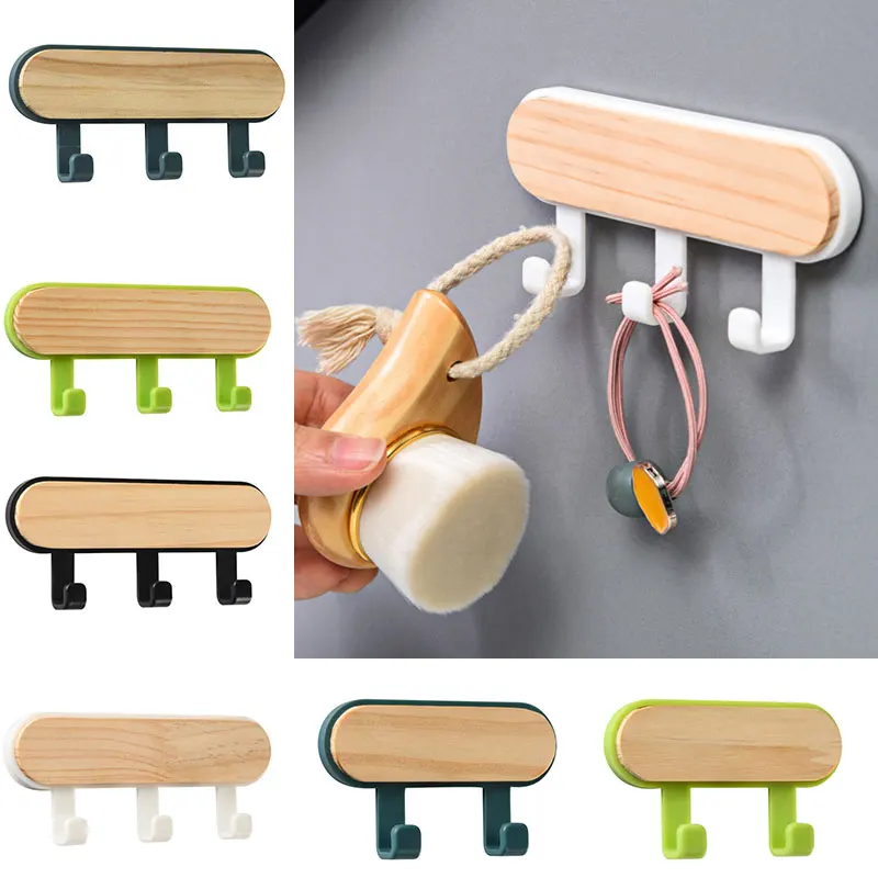 Phone Accessories Hooks - Wood Key Holder Hat Scarf Storage