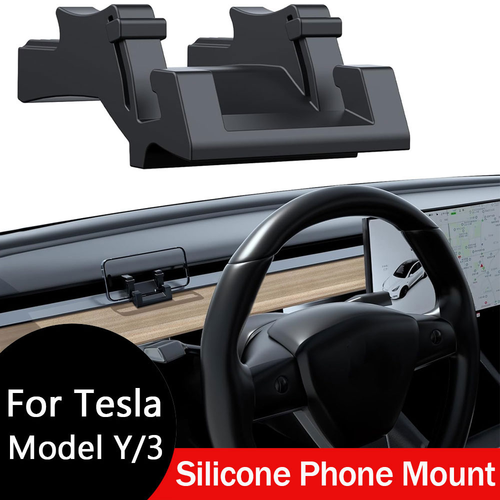 Phone Accessories Hooks - Silicone Phone Mount For Tesla Model