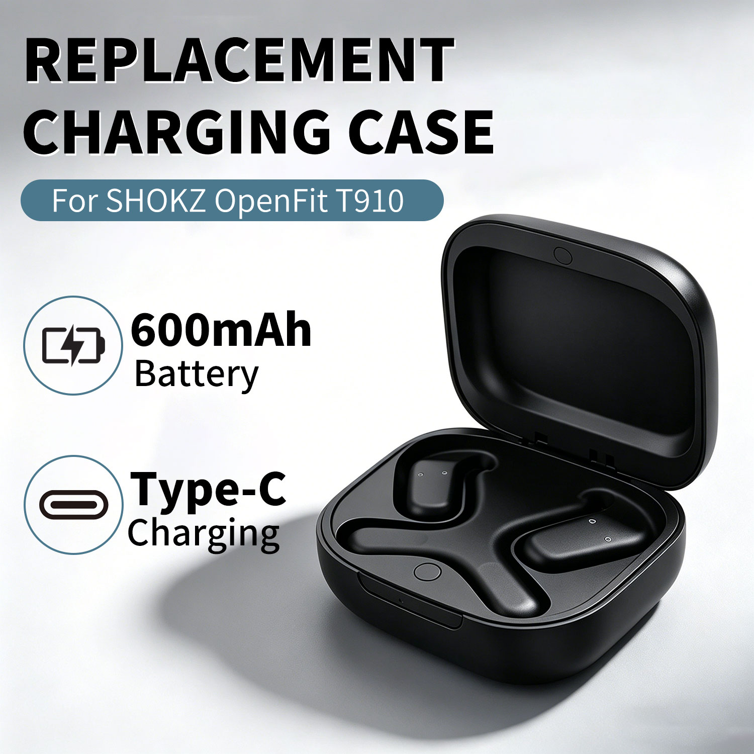 Wireless Earbuds Case - Replacement Charging Case For SHOKZ OpenFit