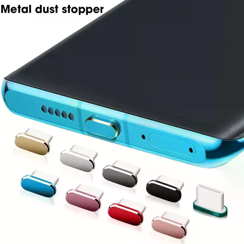 Phone Accessories For 11 Year Old Girl - Type C Dust Plug Metal Anti