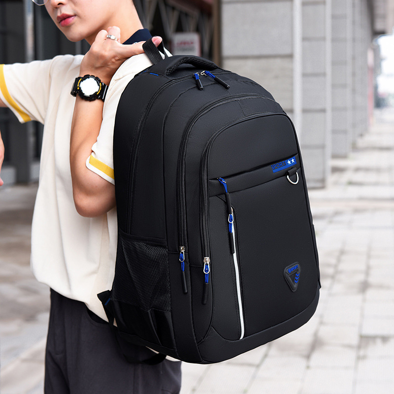 Phone Accessories For Teens - Big Capacity Men Backpack Oxford Black
