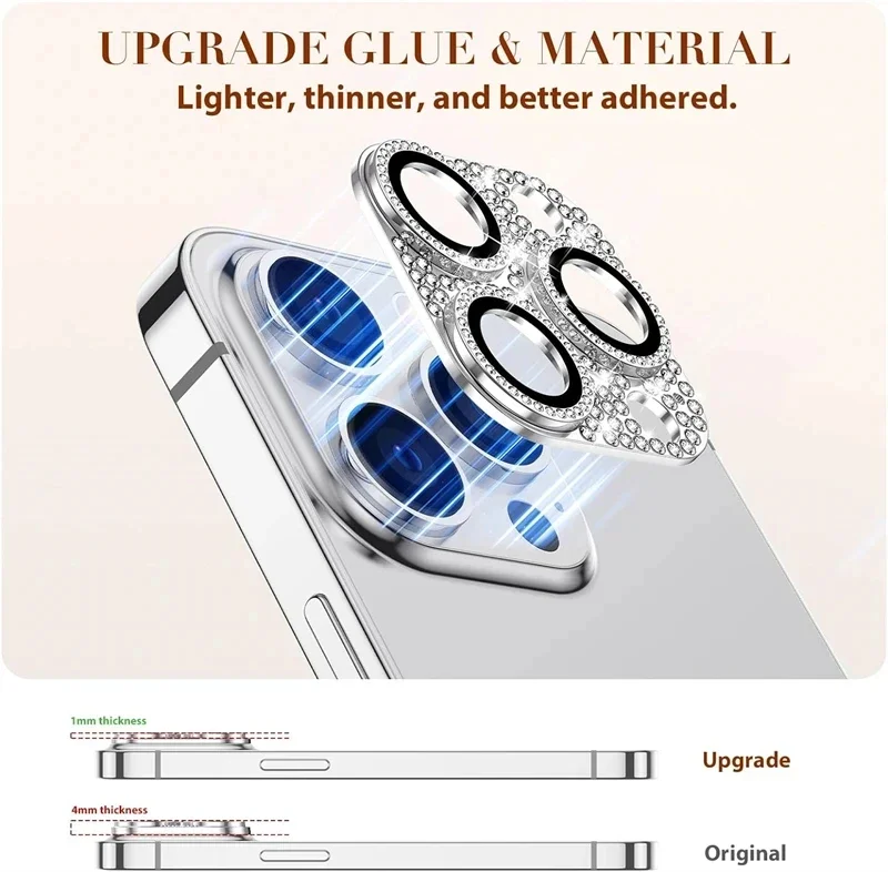 Quality Phone Accessories - Luxury Rhinestone Diamond Glitter Camera Lens