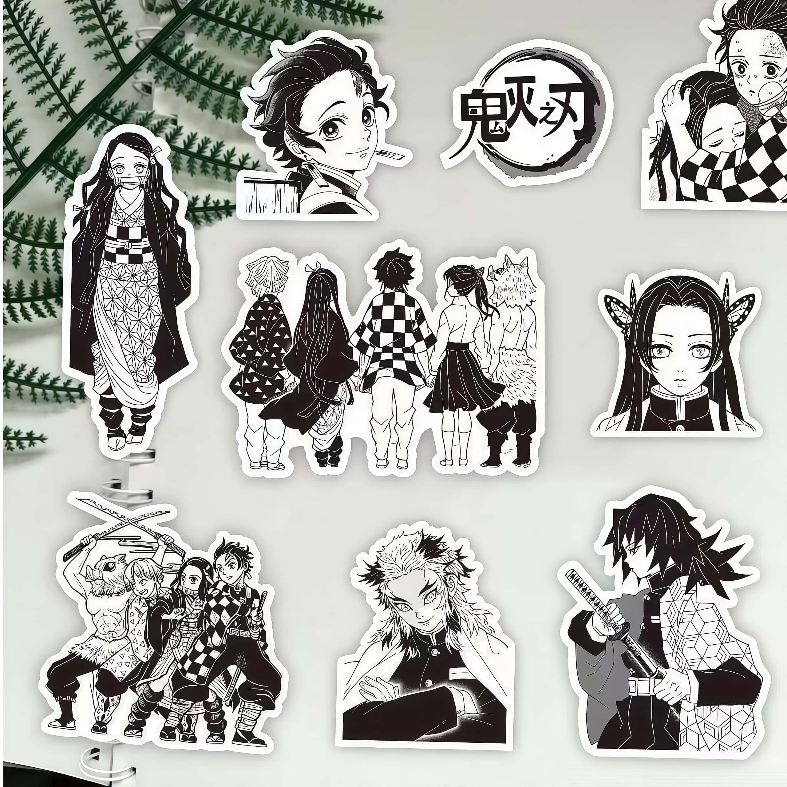 70Pcs Demon Slayer Black & Whi - огляд і ціна Phone Accessories Demon Slayer