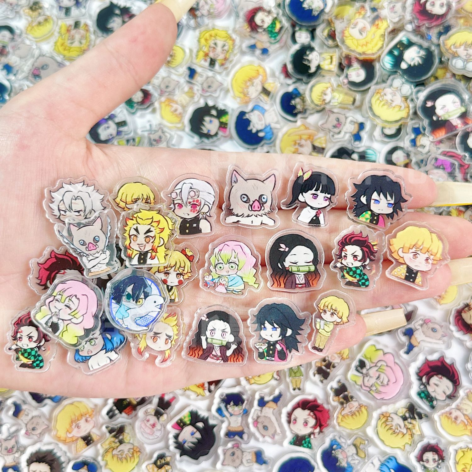 50/100Pcs 1/2cm Mini Demon Sla - огляд і ціна Phone Accessories Demon Slayer