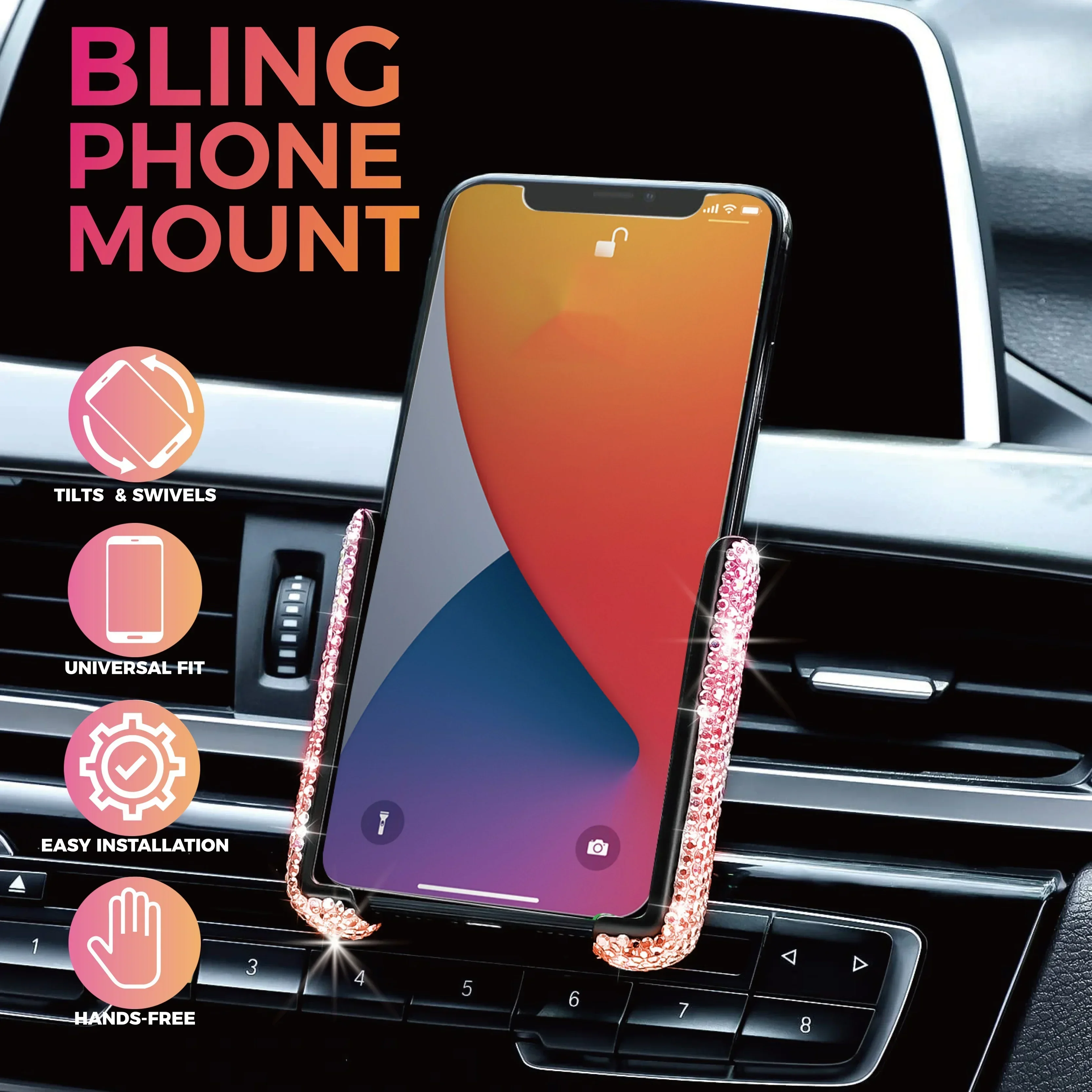 NEW Car Phone Holder Diamond C - огляд і ціна Phone Accessories For Your Car