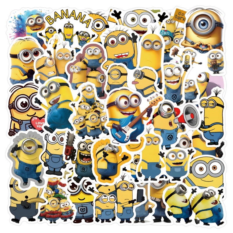 55pcs Minions Cartoon Graffiti - огляд і ціна Phone Accessories Ideas