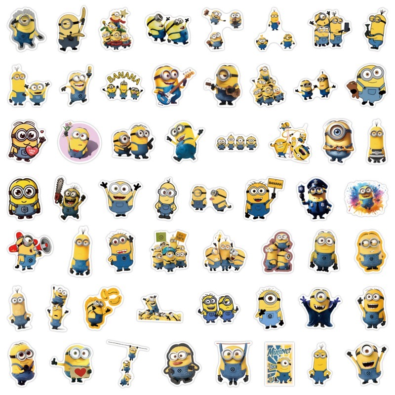 55pcs Minions Cartoon Graffiti - огляд і ціна Phone Accessories Ideas
