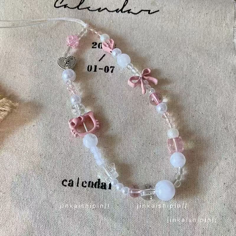 rendy Y2K Pink Bow Kitty Beade - огляд і ціна Phone Accessories For Teens