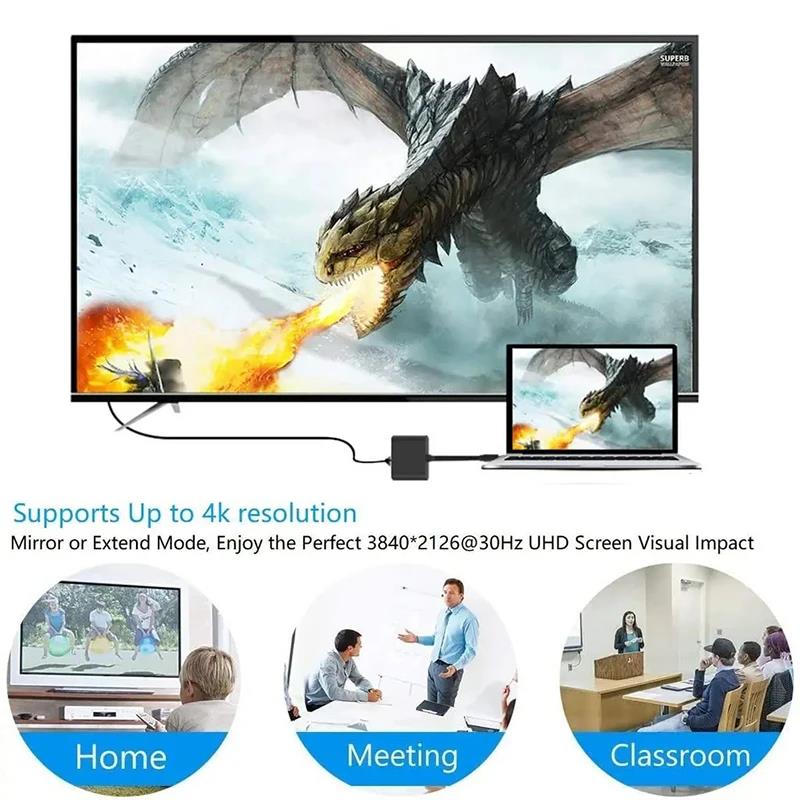 USB-C To HDMI-compatible 3 In  - огляд і ціна Hdmi Phone Adapter