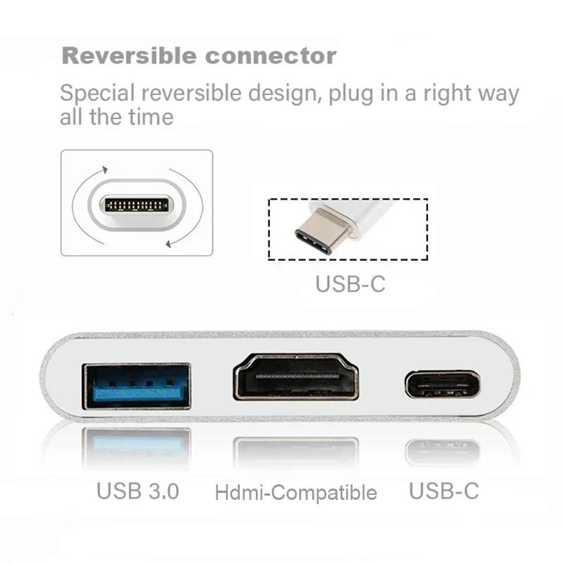 USB-C To HDMI-compatible 3 In  - огляд і ціна Hdmi Phone Adapter