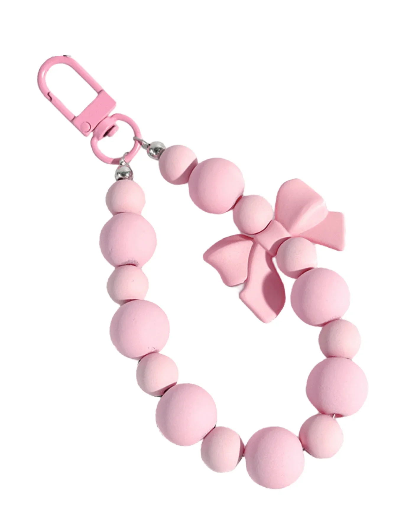 1pc Pink Pearl Bow Keychain Mo - огляд і ціна Phone Accessories For Teens