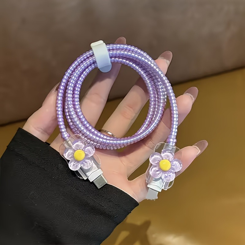 Cute Flowers USB Spring Cable  - огляд і ціна Phone Accessories Android
