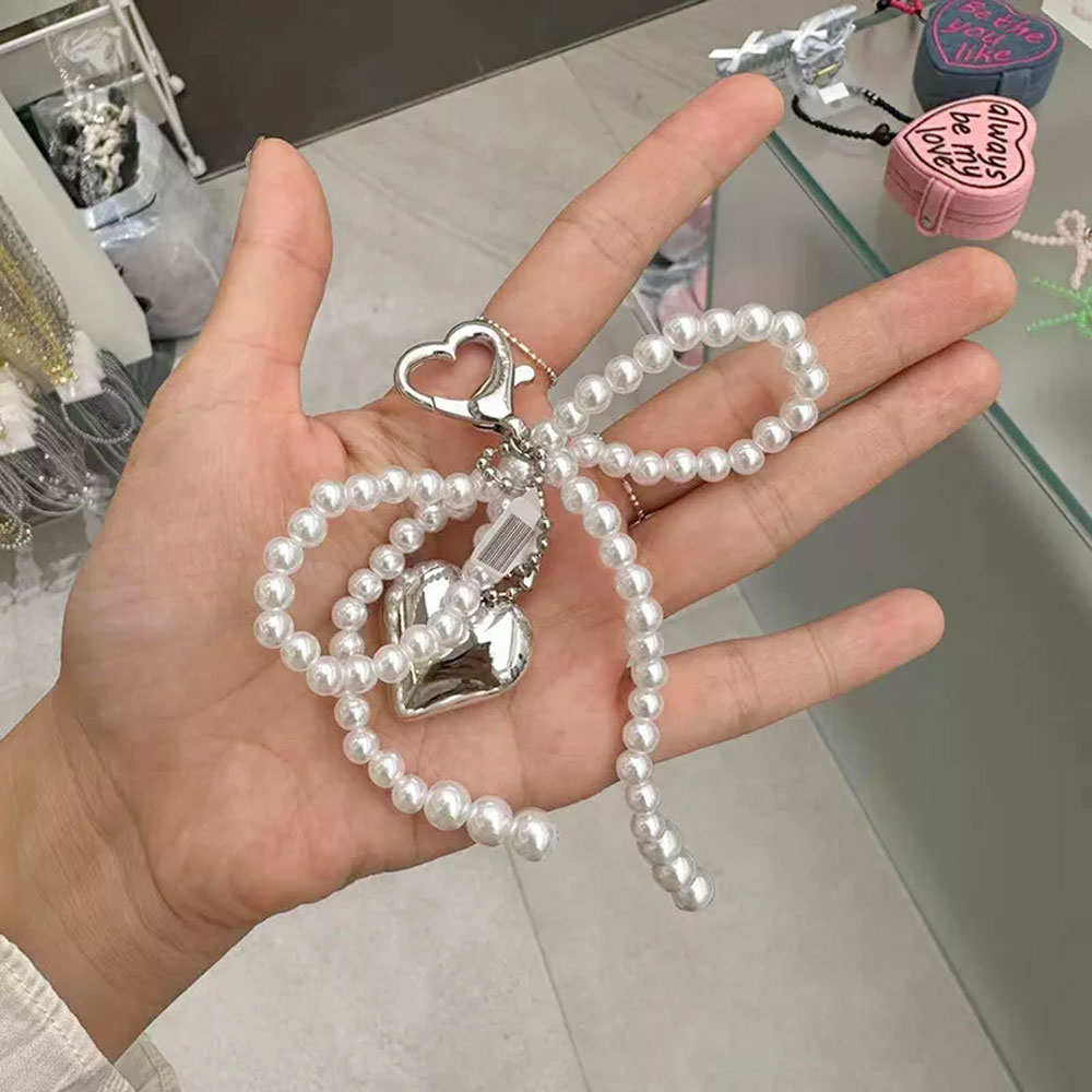 Korean Cute Bow Pearl Phone Pe - огляд і ціна Phone Accessories Android