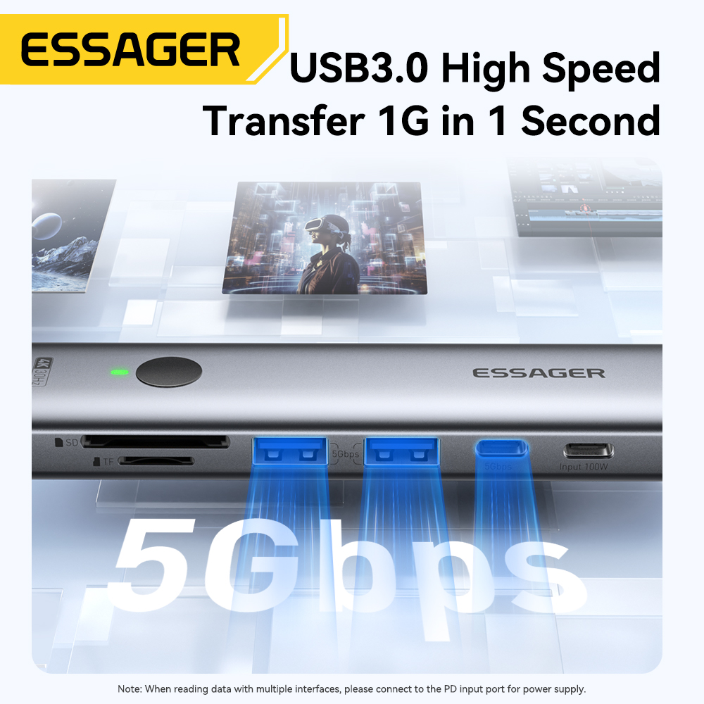 Essager USB C HUB 4K 7-in-1 Ty - огляд і ціна Hdmi Phone Adapter
