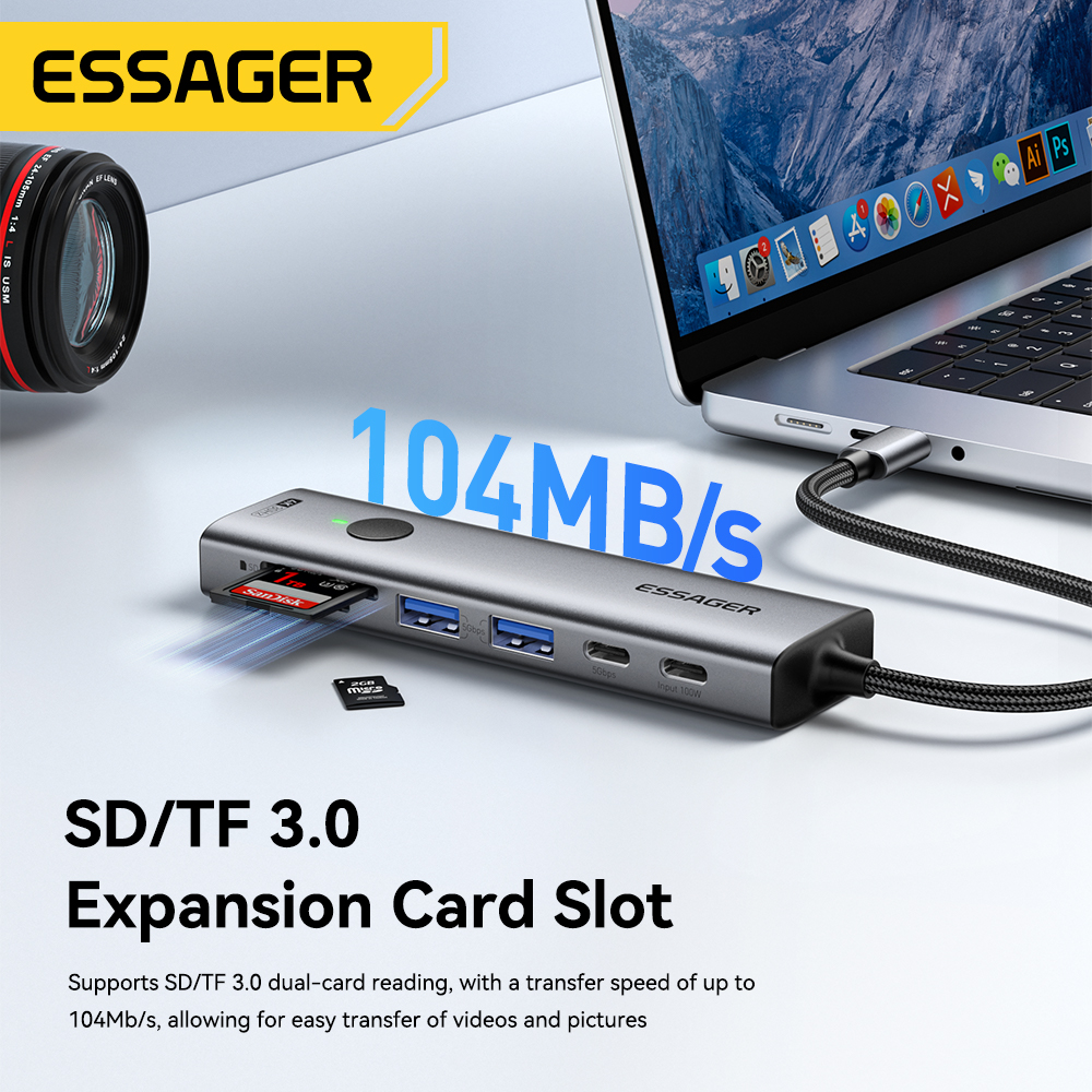 Essager USB C HUB 4K 7-in-1 Ty - огляд і ціна Hdmi Phone Adapter