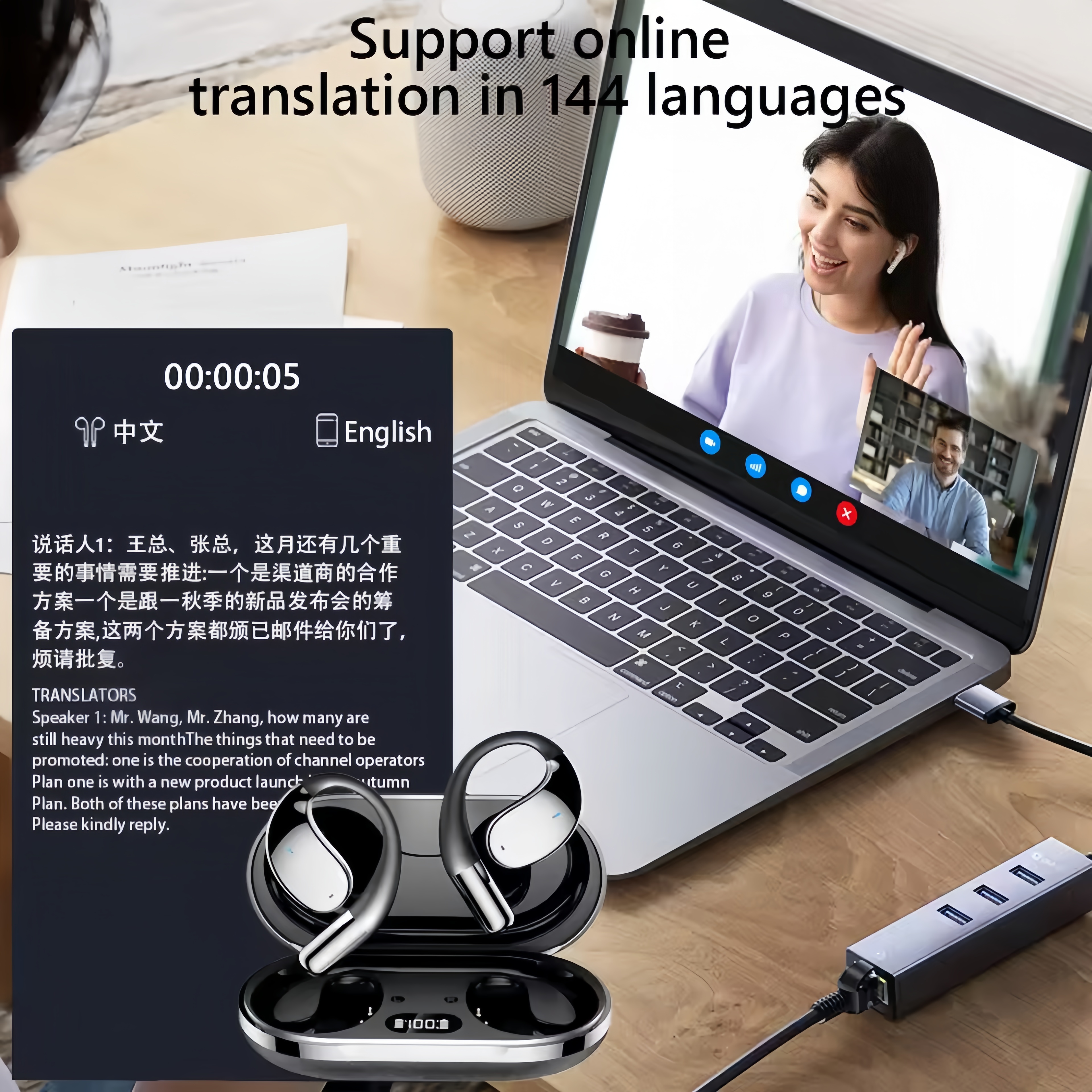 2026 New AI Translation Earbud - огляд і ціна Wireless Earbuds Case