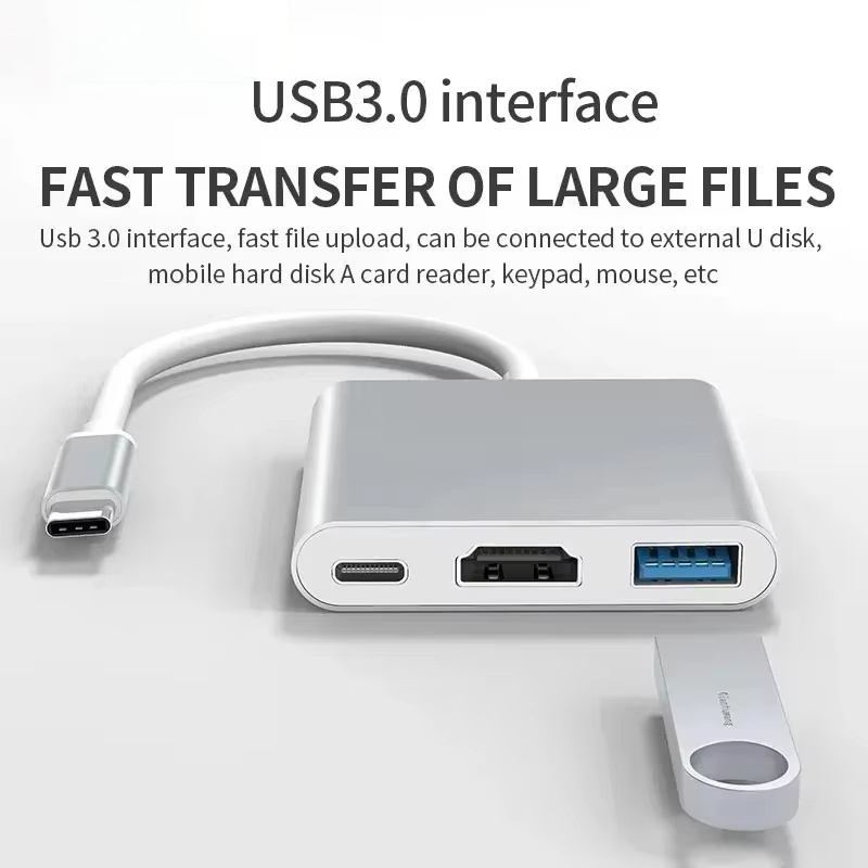 3 In 1 Type C to HDMI-compatib - огляд і ціна Hdmi Phone Adapter