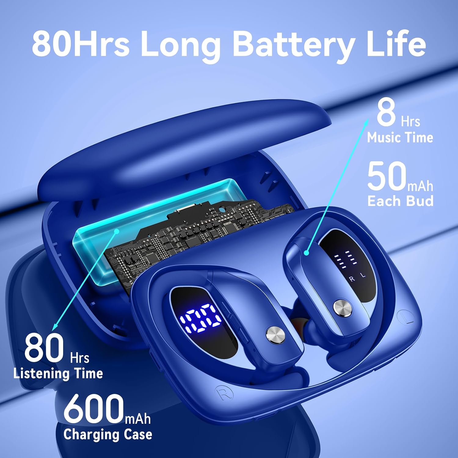 Wireless Earbuds with 80H Play - огляд і ціна Wireless Earbuds Case